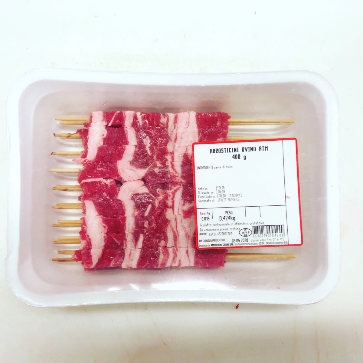 Arrosticini‼️di pecora grammi 450-500 (20 pezzi 15,00€‼️)