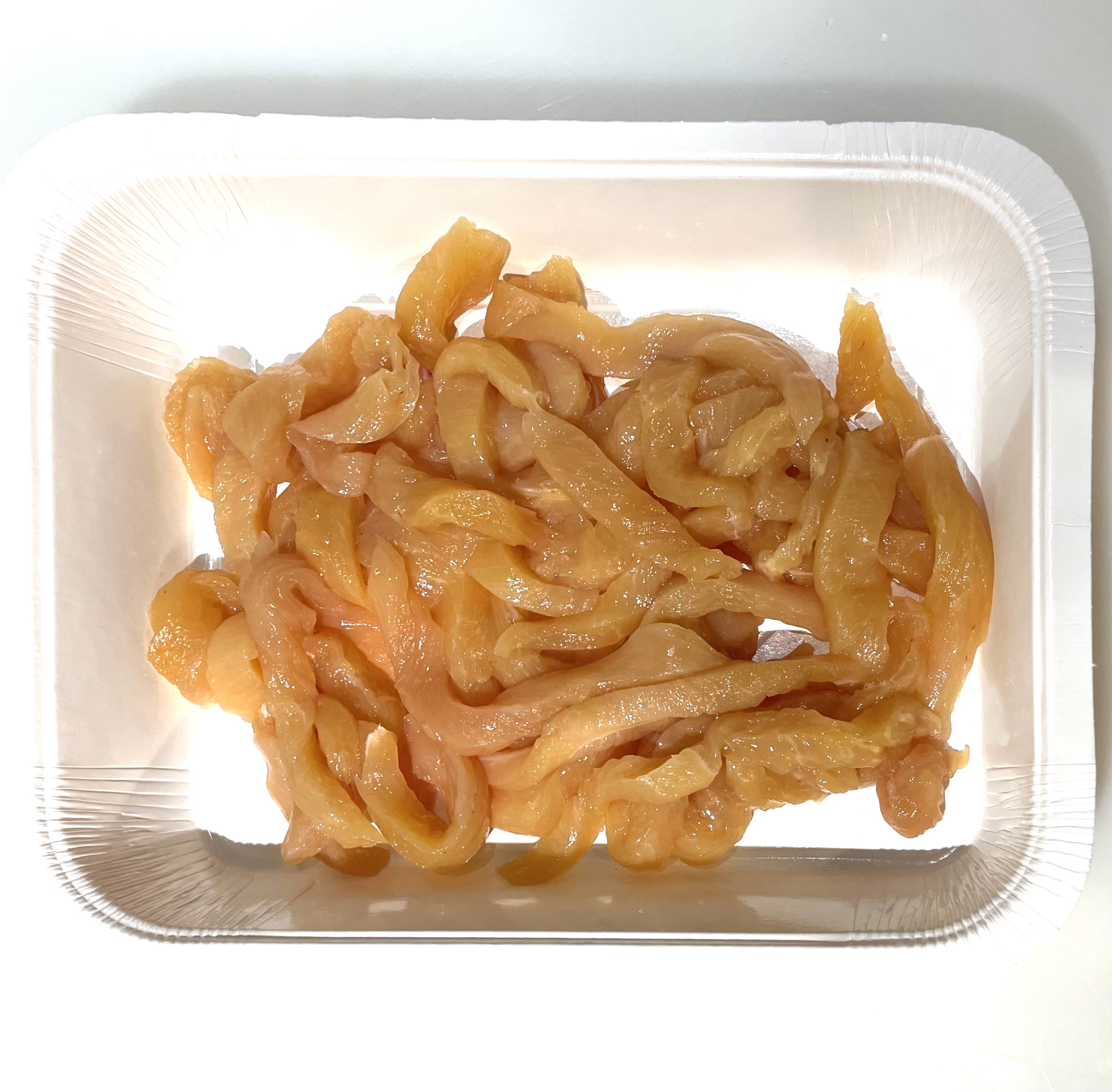 💯 Straccetti di Petto di Pollo grammi 500 € 9,50 in 2 confezioni da 250 grammi.