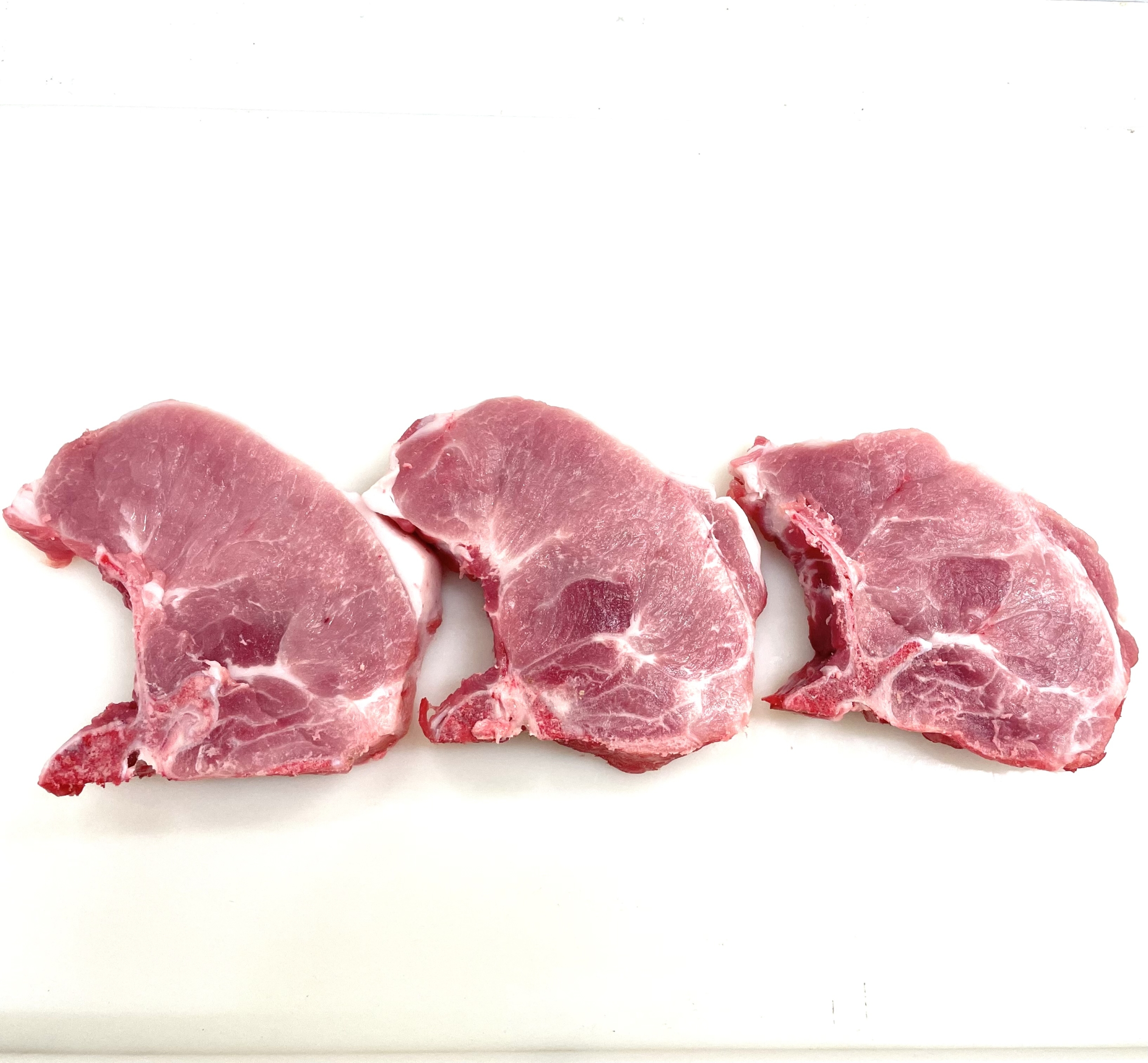 Bistecche di lombo di maiale nazionale 12,90€ il Kg( in confezione sottovuoto)